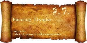 Herczog Tivadar névjegykártya